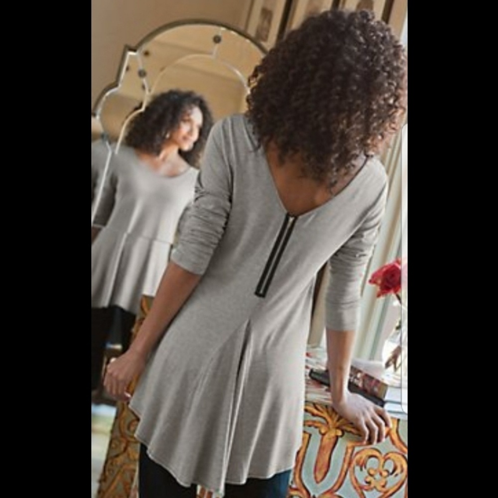 Soft Surroundings Lightweight Long Slv Top Tunic